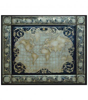 Cuadro Panel de Cordobán Planisferio