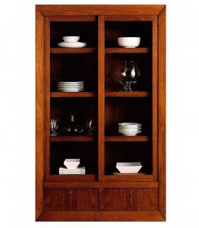 Vitrina de estilo contemporáneo en nogal Terve