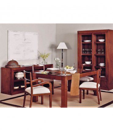 Mesa de comedor clásica en nogal Terve, comedor