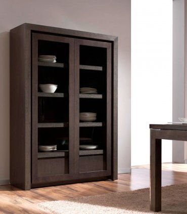 Vitrina moderna de nogal Akita