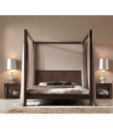 Cama moderna con dosel Akita
