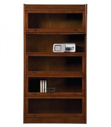 Librero clásico de nogal 5 puertas Bergen de Ámbar Muebles.