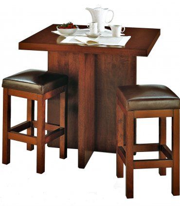 Mesa bar moderna de nogal Teva