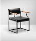 Sillón frailero moderno Masel, negro