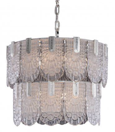 Lámpara colgante Art Déco de Mariner 20123, transparente
