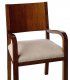 Silla con brazos de nogal Pamel, detalle