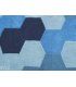 Alfombra Moderna Polígonos Azul de Ámbar Muebles