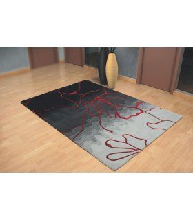 Alfombra Moderna Lana Flor de Ámbar Muebles