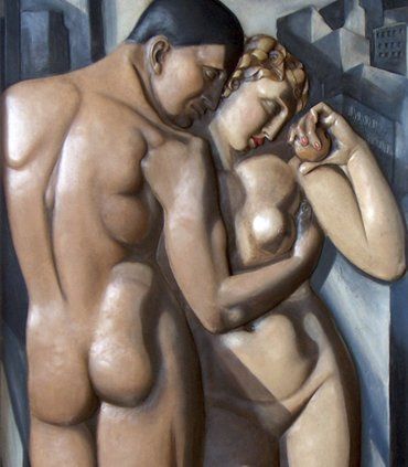 Adán y Eva de Tamara de Lempika, detalle