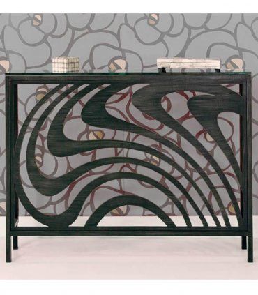 Cubreradiador de forja moderno Ondas