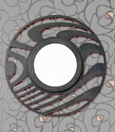 Cubreradiador de forja moderno Ondas , espejo