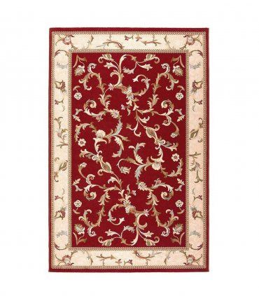 Alfombra floral Primavera granate