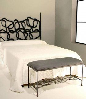 Banqueta pie de cama forja Anillas