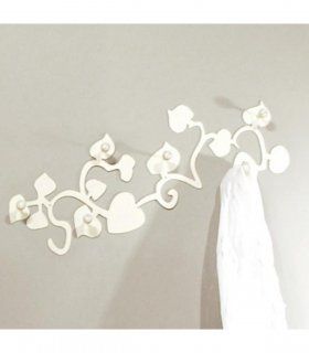 Percha de pared rústica en forja Fortuna