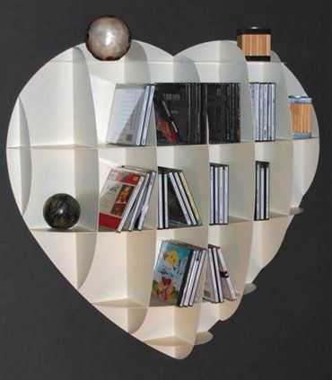 Estantería librería de forja Corazón