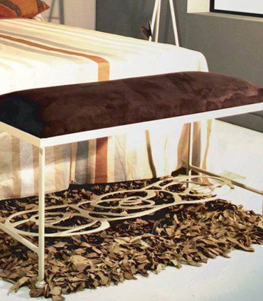 Banqueta forja Rosas