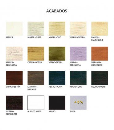 Espejo en forja Arabesco, acabados