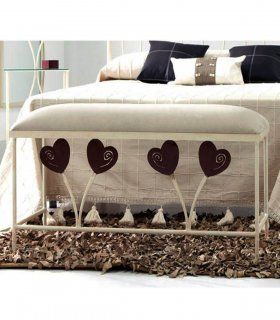 Banqueta pie de cama en forja Julieta