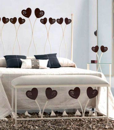 Banqueta pie de cama en forja Julieta