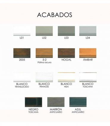 Cómoda de estilo provenzal Tegal, acabados