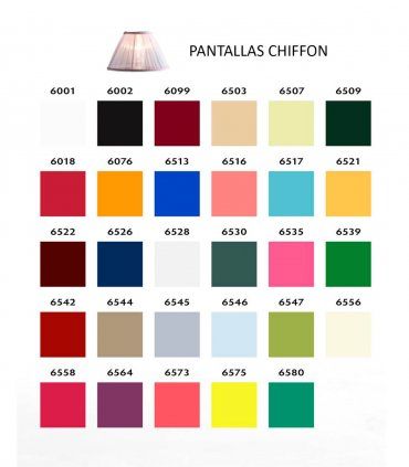 Colores pantallas chiffon
