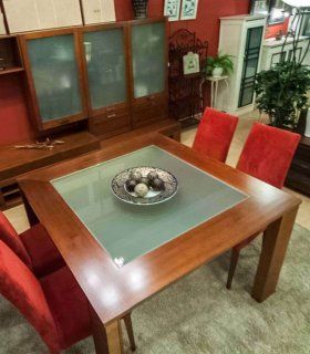 Mesa moderna cuadrada de comedor Esperia
