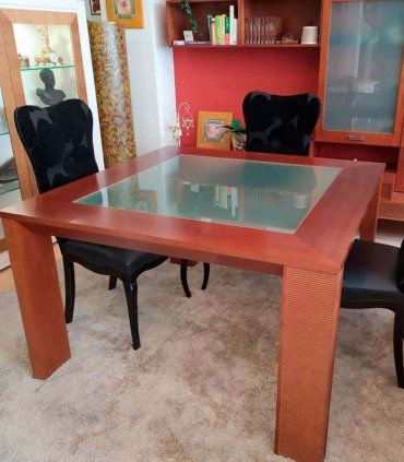 Mesa moderna cuadrada de comedor Esperia