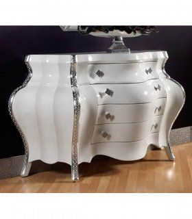 Cómoda panzuda blanca Selene