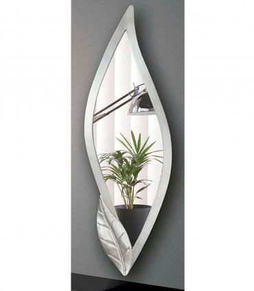 Espejo decorativo Hojas plata