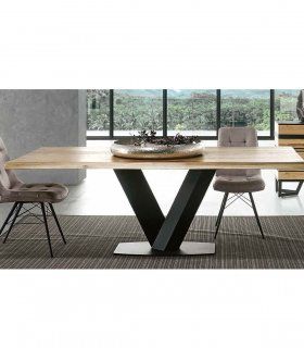 Mesa de comedor moderna pata central Goyaa
