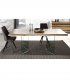 Mesa de comedor moderna patas de cristal Goyaa