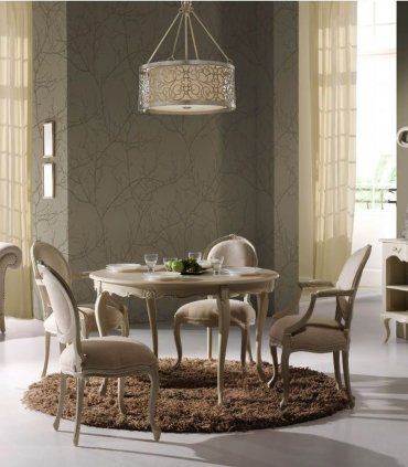 Comedor Clásico Blanco Loras en Ámbar Muebles