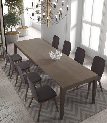 Mesa de comedor moderna Carlen, abierta