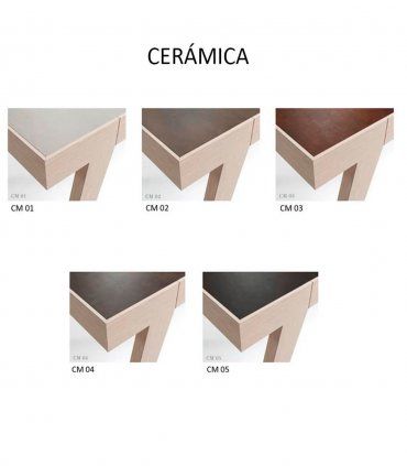 Mesa de centro elevable Carlen, acabados cerámica