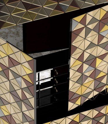 Aparador contenedor Pixel Anodized de Boca Do Lobo, detalle