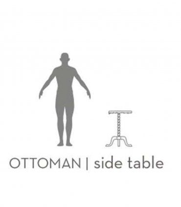 Mesa auxiliar Ottoman de Boca do Lobo, proporción