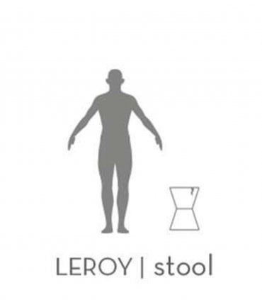 Taburete moderno Leroy de Boca do Lobo, proporción