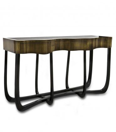 Consola contemporánea Sinuous de Boca do Lobo, patina