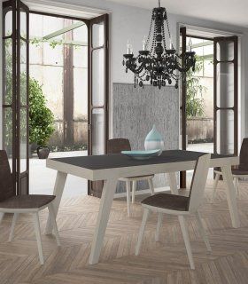 Mesa de comedor extensible Bakeri
