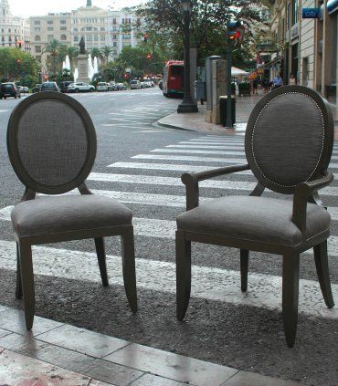 Silla y sillón medallón Agatha