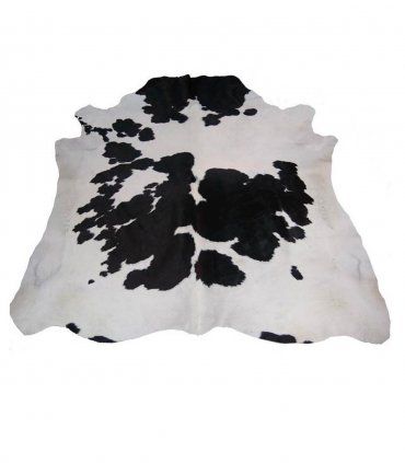 Alfombra Piel Toro Blanco Negro