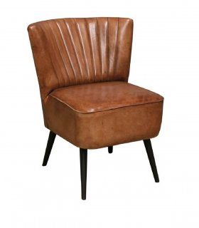 Butaca en piel vintage Roucen