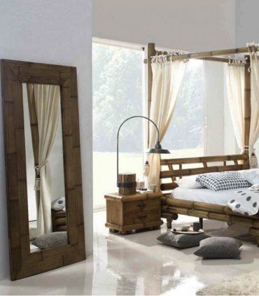 Espejo vestidor de bambú Talise
