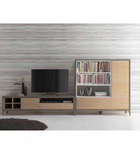 Mueble TV librería Melvin