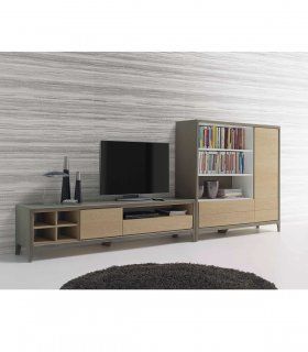 Mueble TV librería Melvin