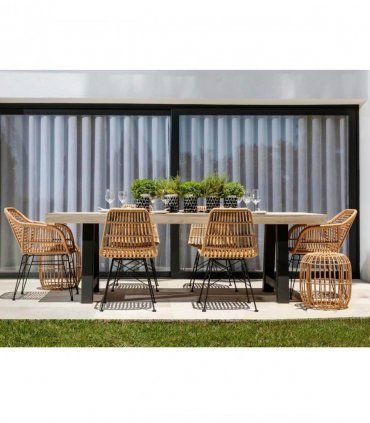 Silla de ratán para exterior Palot, comedor
