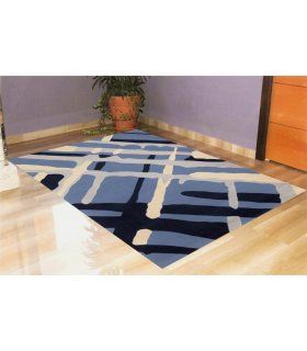 Alfombra Moderna Harley Azul de Ámbar Muebles