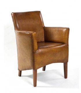 Butaca vintage en piel Derazi