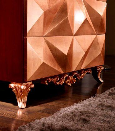 Cómoda Art Déco Atelen, pan de oro