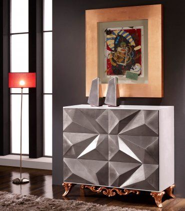 Cómoda Art Déco Atelen, pan de plata